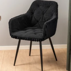 Holly imiteret pels mørkegrå/sort