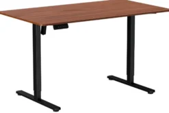 Hæve sænkebord brun 140x80cm