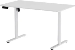 Hæve sænkebord hvid 140x80cm