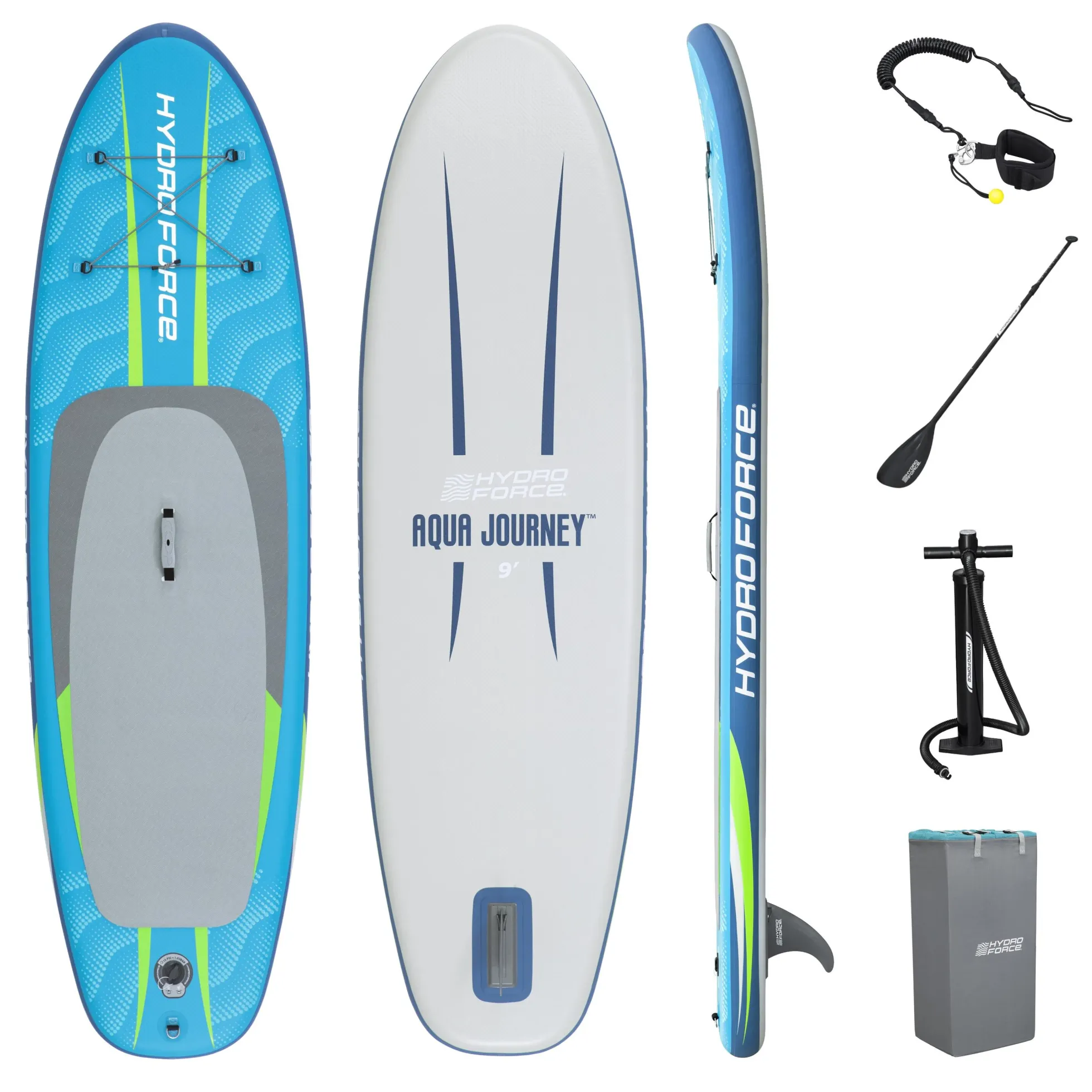 Hydro Force Aqua Journey Oppusteligt Stand-Up Paddleboard-sæt 2,74 m