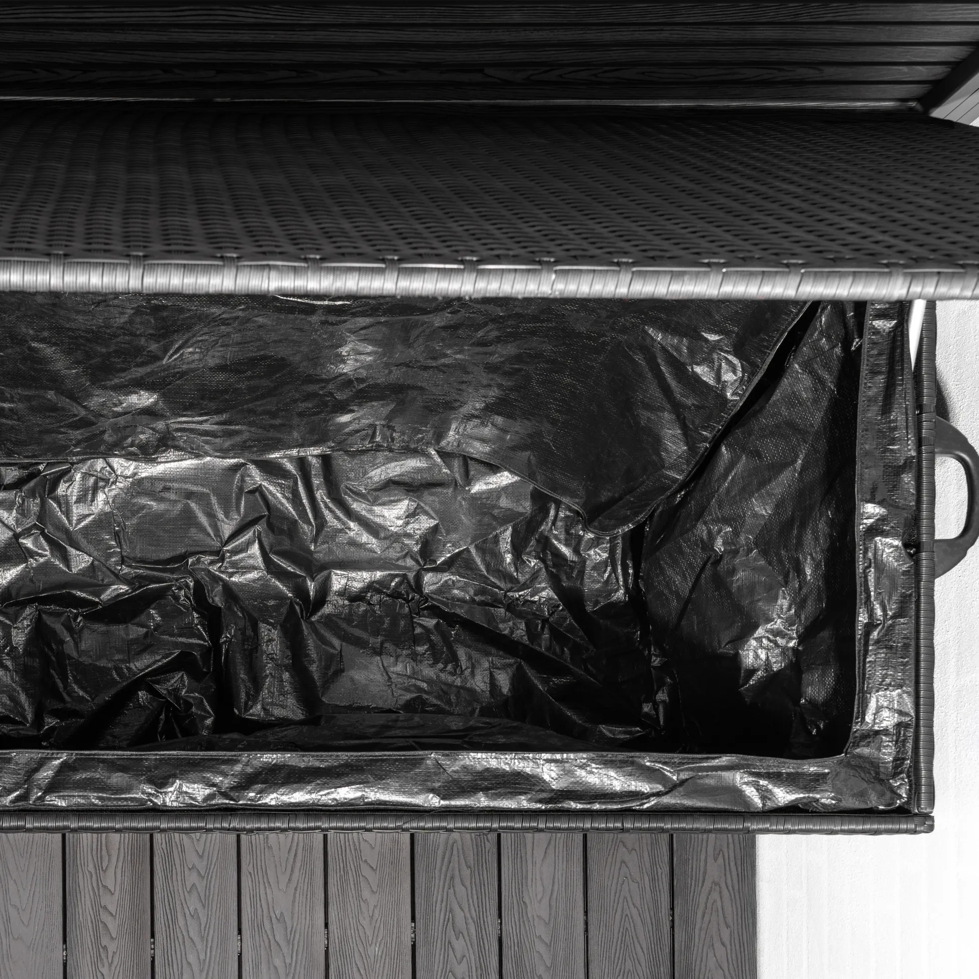 Hyndeboks med hjul 160x80x78cm sort