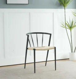 Isabella med fletsæde sort/natur