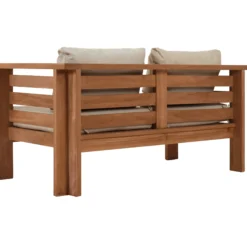 Jakarta loungesofa i teaktræ med hynder 140x70x60cm