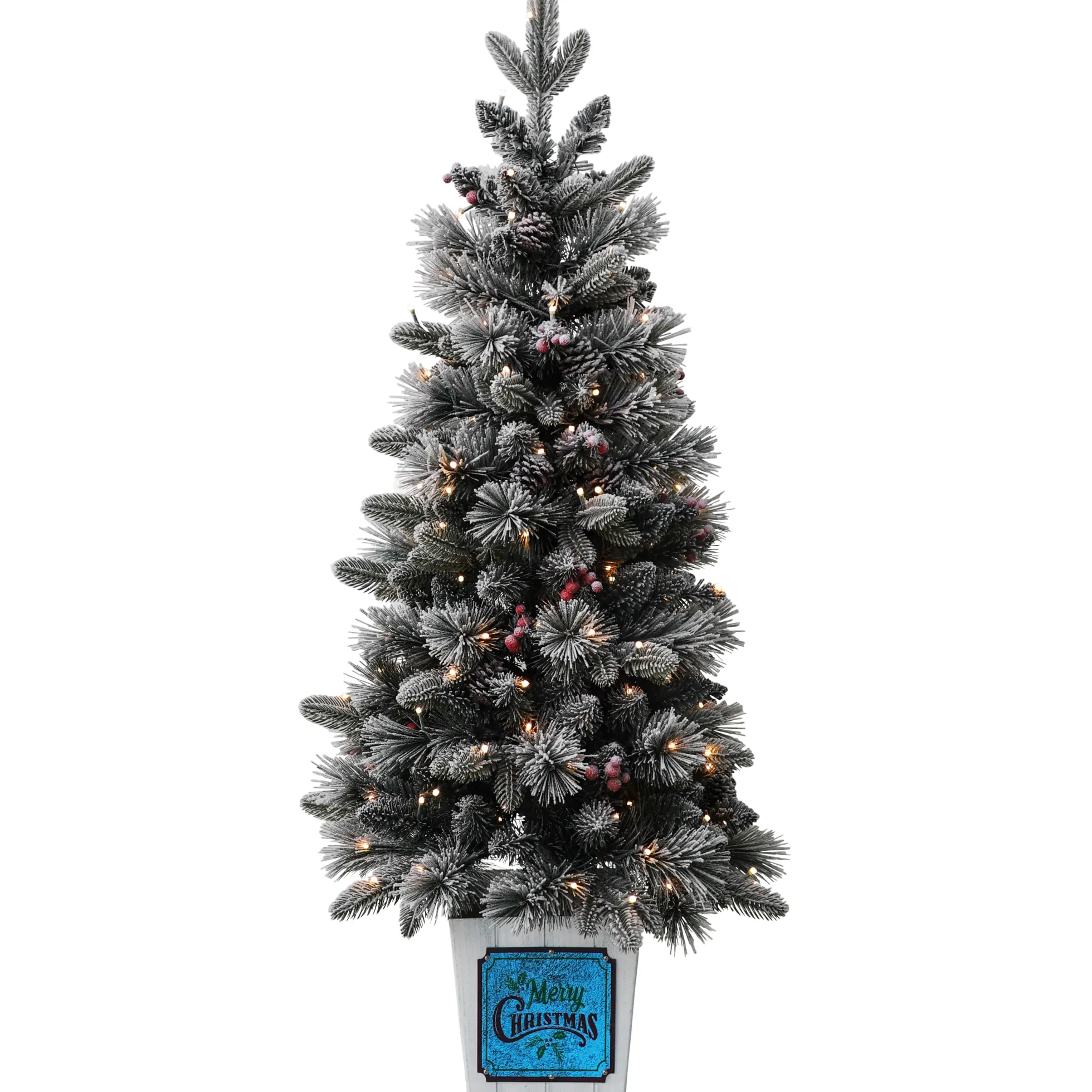Juletræ med lys 120cm