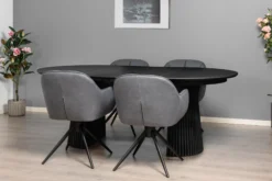 Julie med drejefunktion suede grå