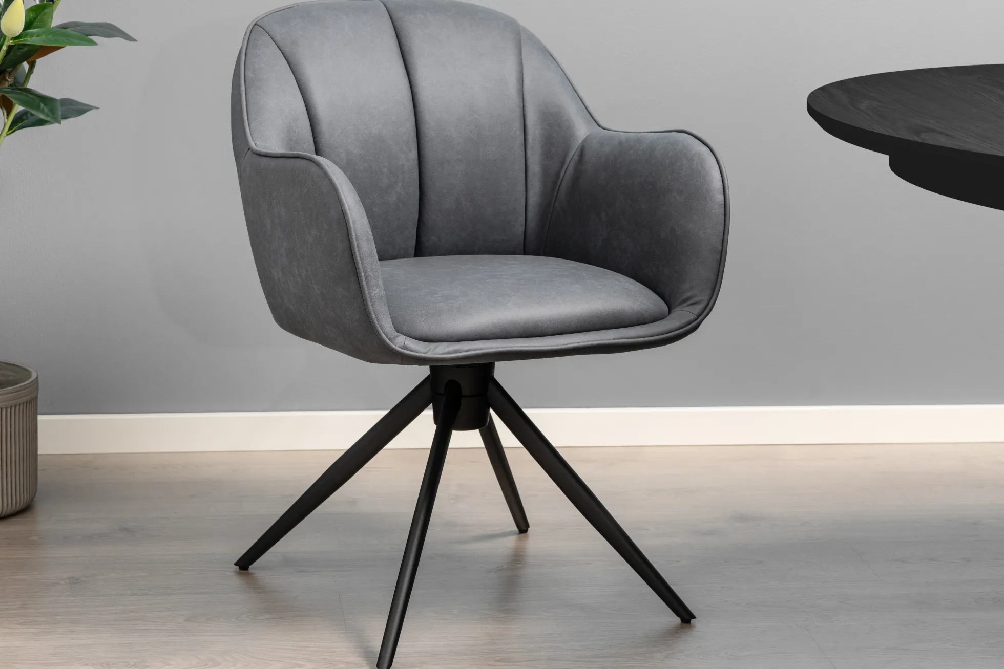 Julie med drejefunktion suede grå