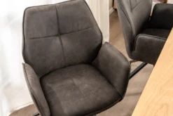 Karina med drejefunktion suede mørkegrå