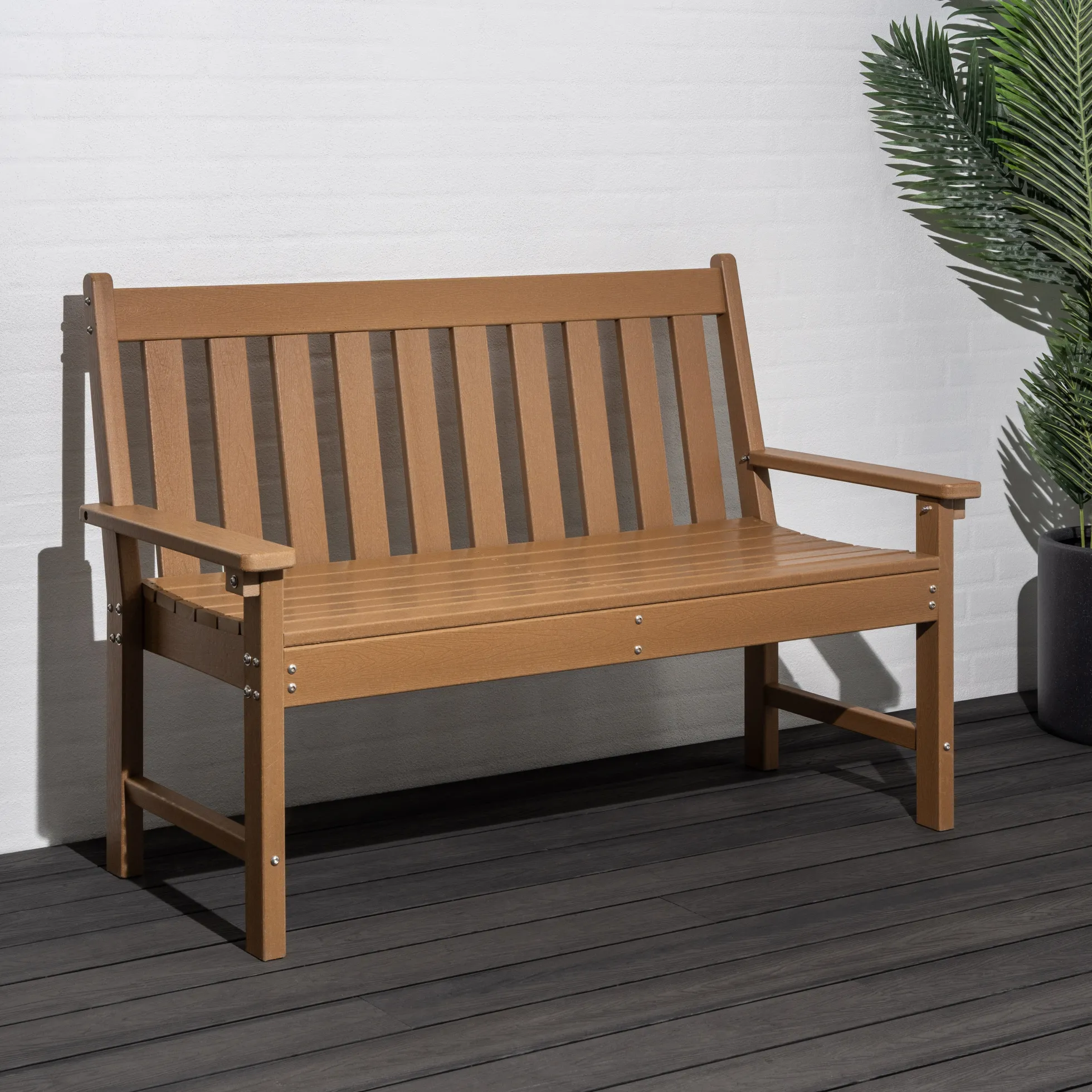 Komposit bænk teak