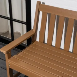 Komposit bænk teak