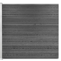 Komposithegn med 1 stolpe 173x180cm antracitgrå/alu