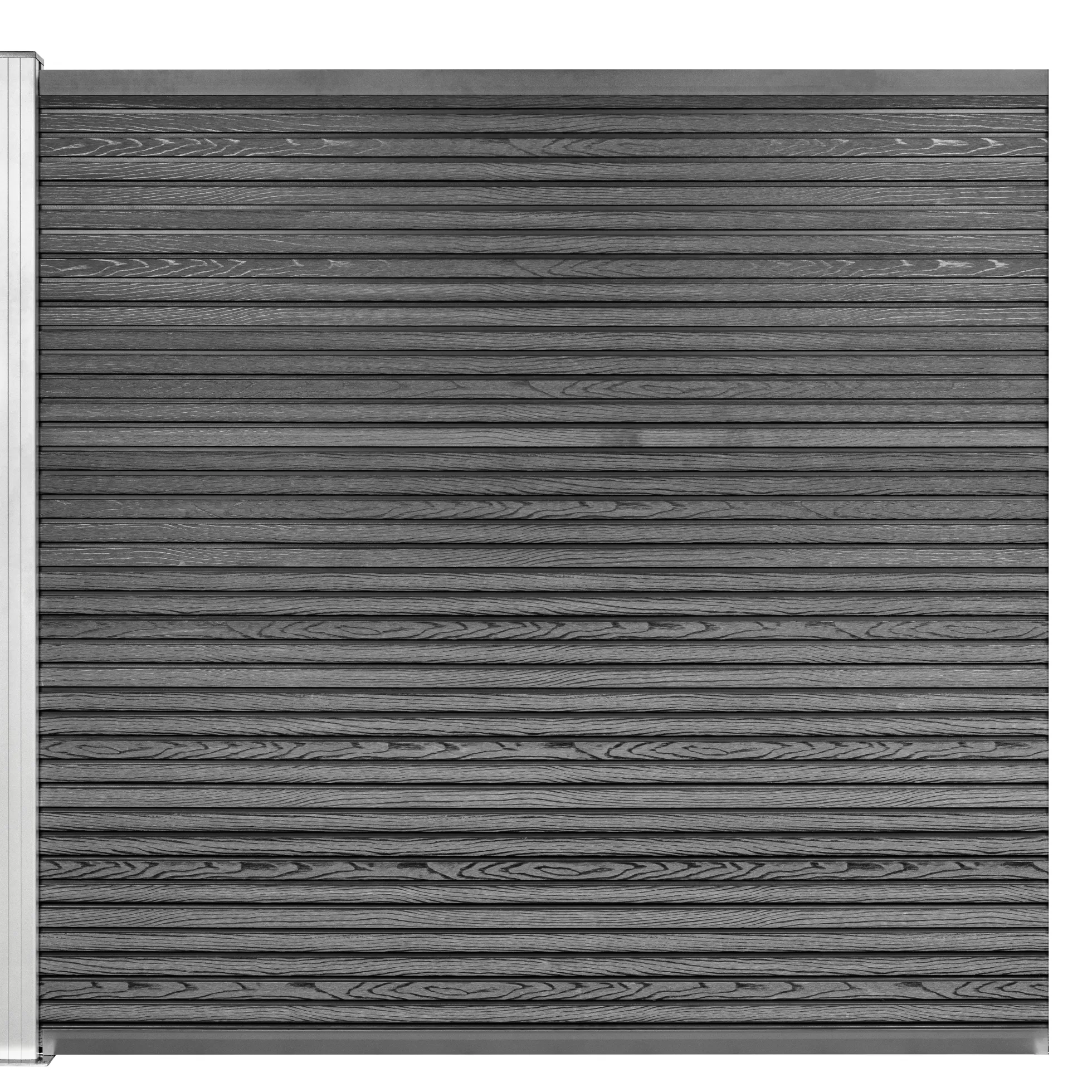 Komposithegn med 1 stolpe 173x180cm antracitgrå/alu