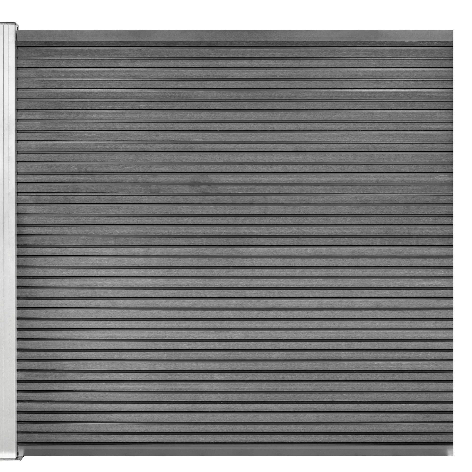 Komposithegn med 1 stolpe 173x180cm antracitgrå/alu