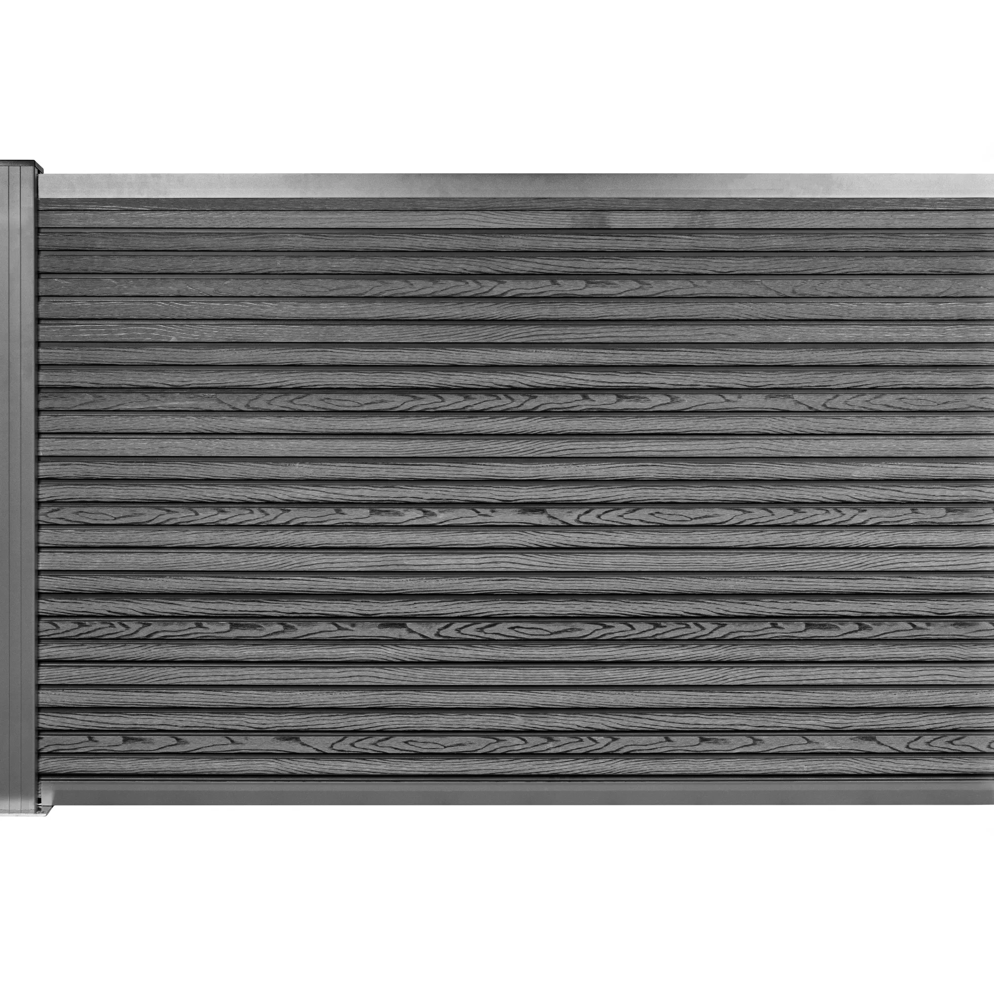 Komposithegn med 1 stolpe 113x104cm antracitgrå