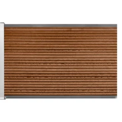 Komposithegn med 1 stolpe 120cm brun/alu