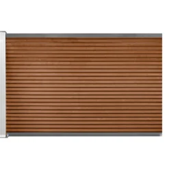 Komposithegn med 1 stolpe 120cm brun/alu