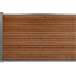 Komposithegn med 1 stolpe 120cm brun/grå