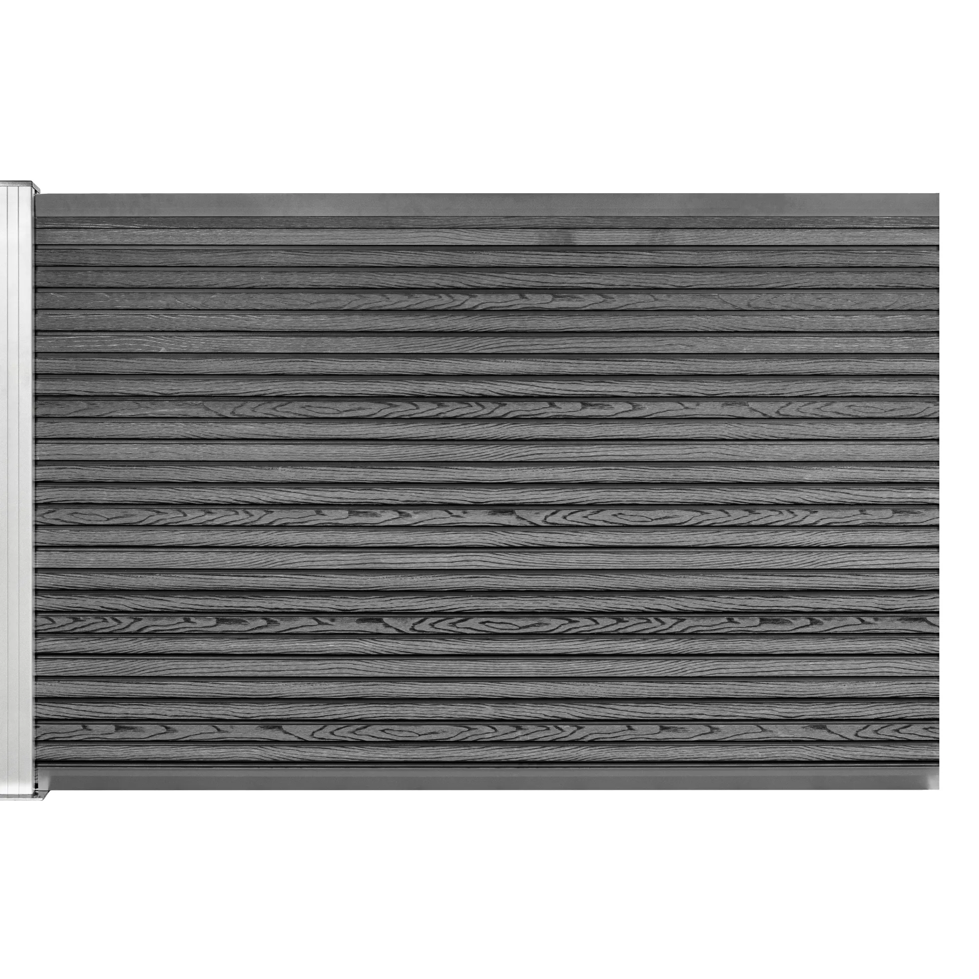 Komposithegn med 1 stolpe 113x120cm antracitgrå/alu