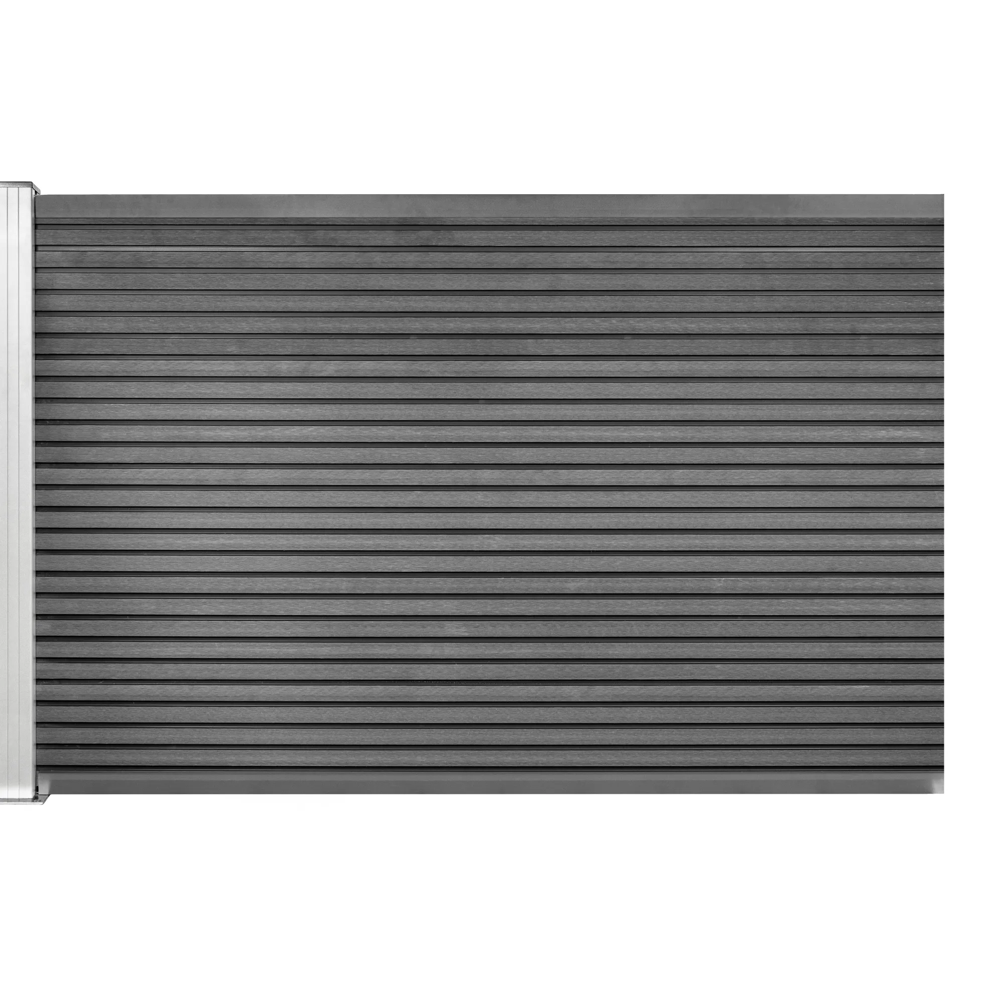 Komposithegn med 1 stolpe 113x120cm antracitgrå/alu