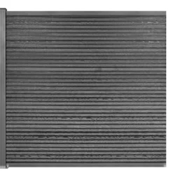 Komposithegn med 1 stolpe 173x180cm antracitgrå/grå