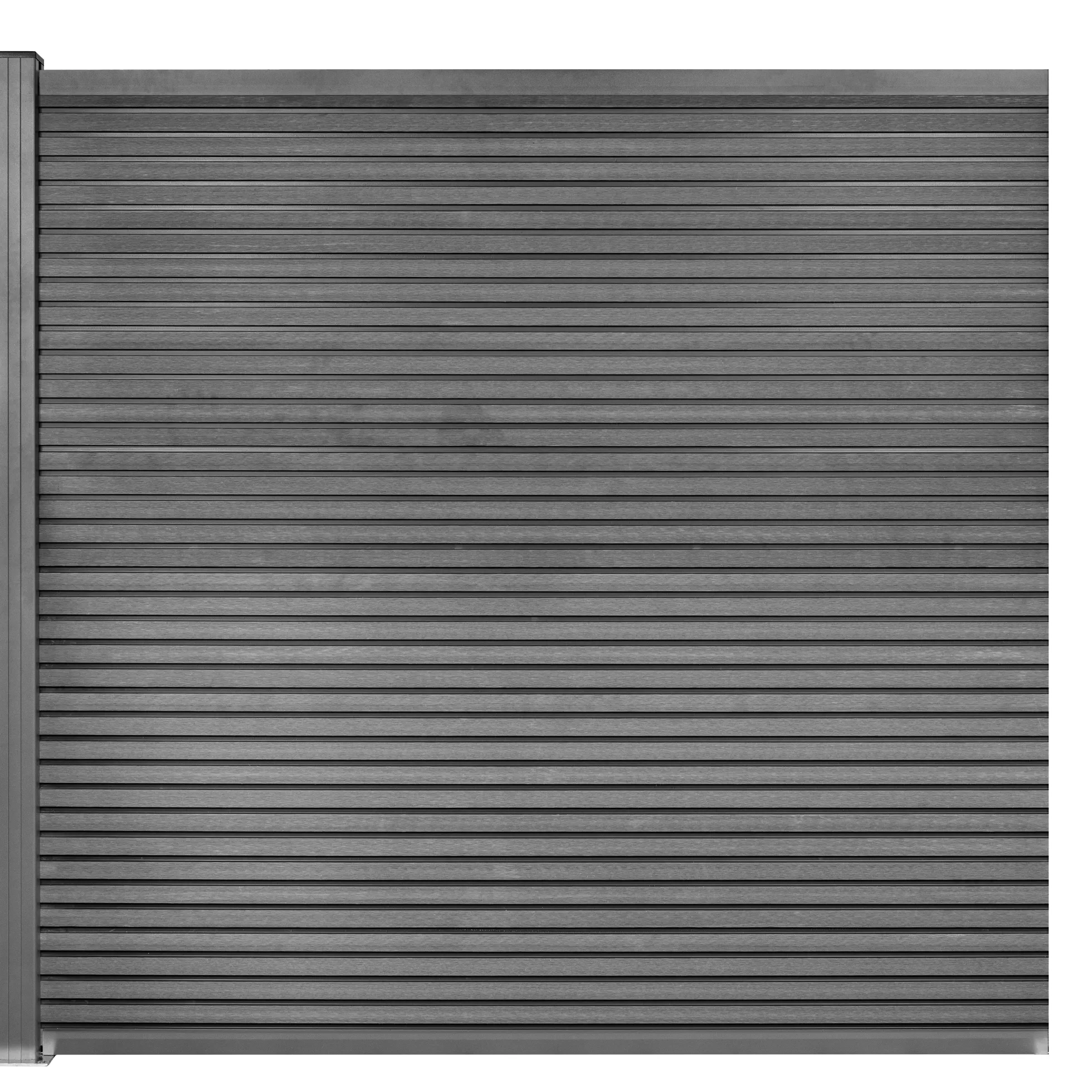 Komposithegn med 1 stolpe 173x180cm antracitgrå/grå