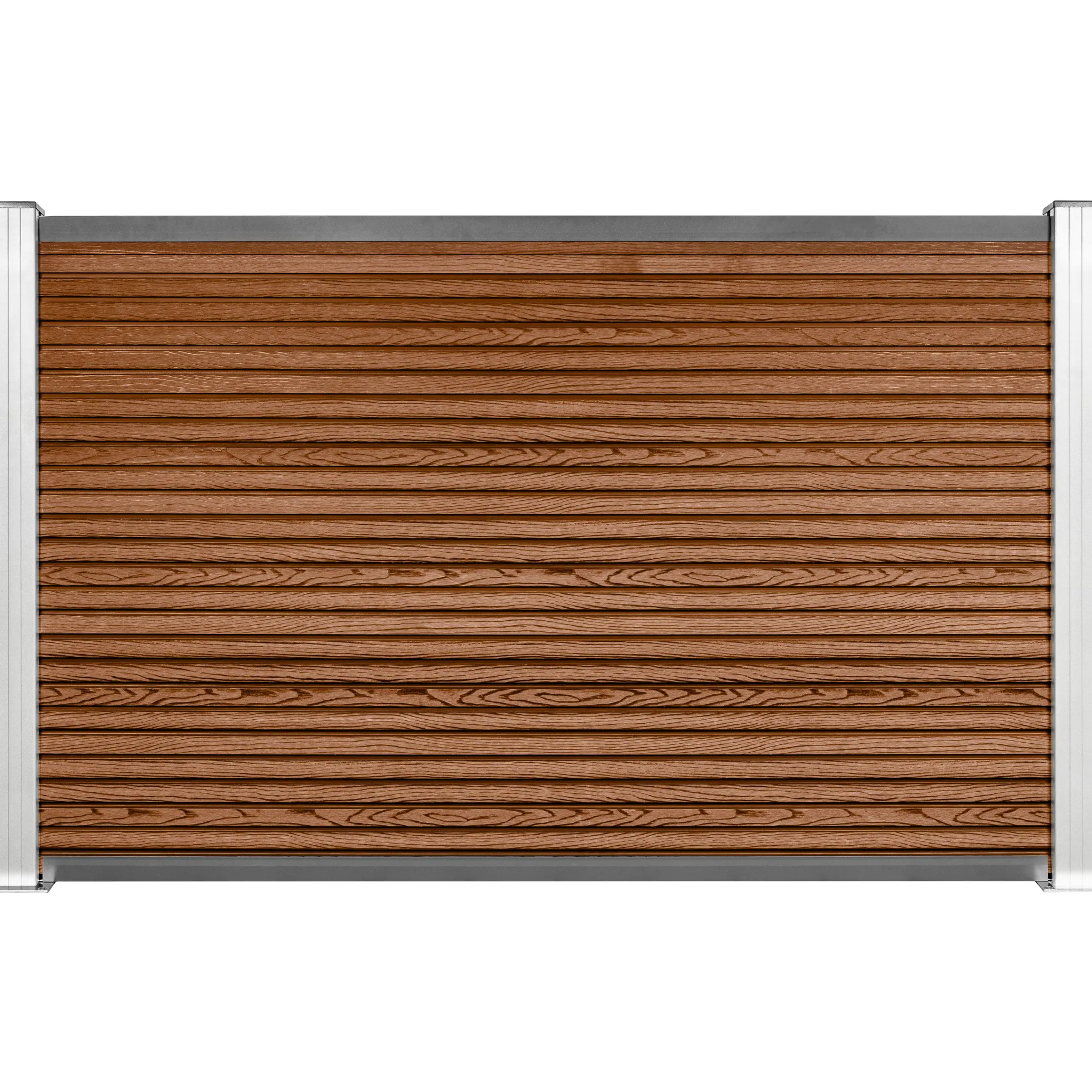 Komposithegn med 2 stolper 120cm brun/alu