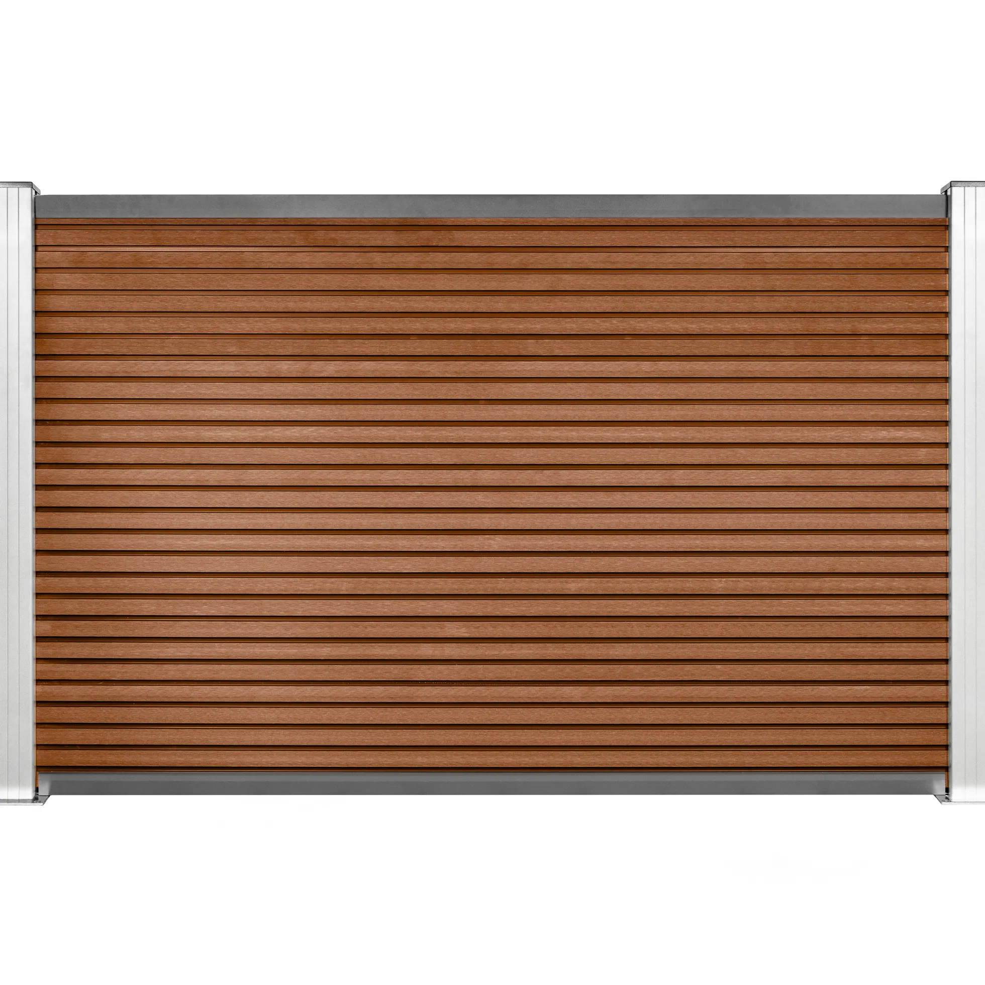 Komposithegn med 2 stolper 120cm brun/alu