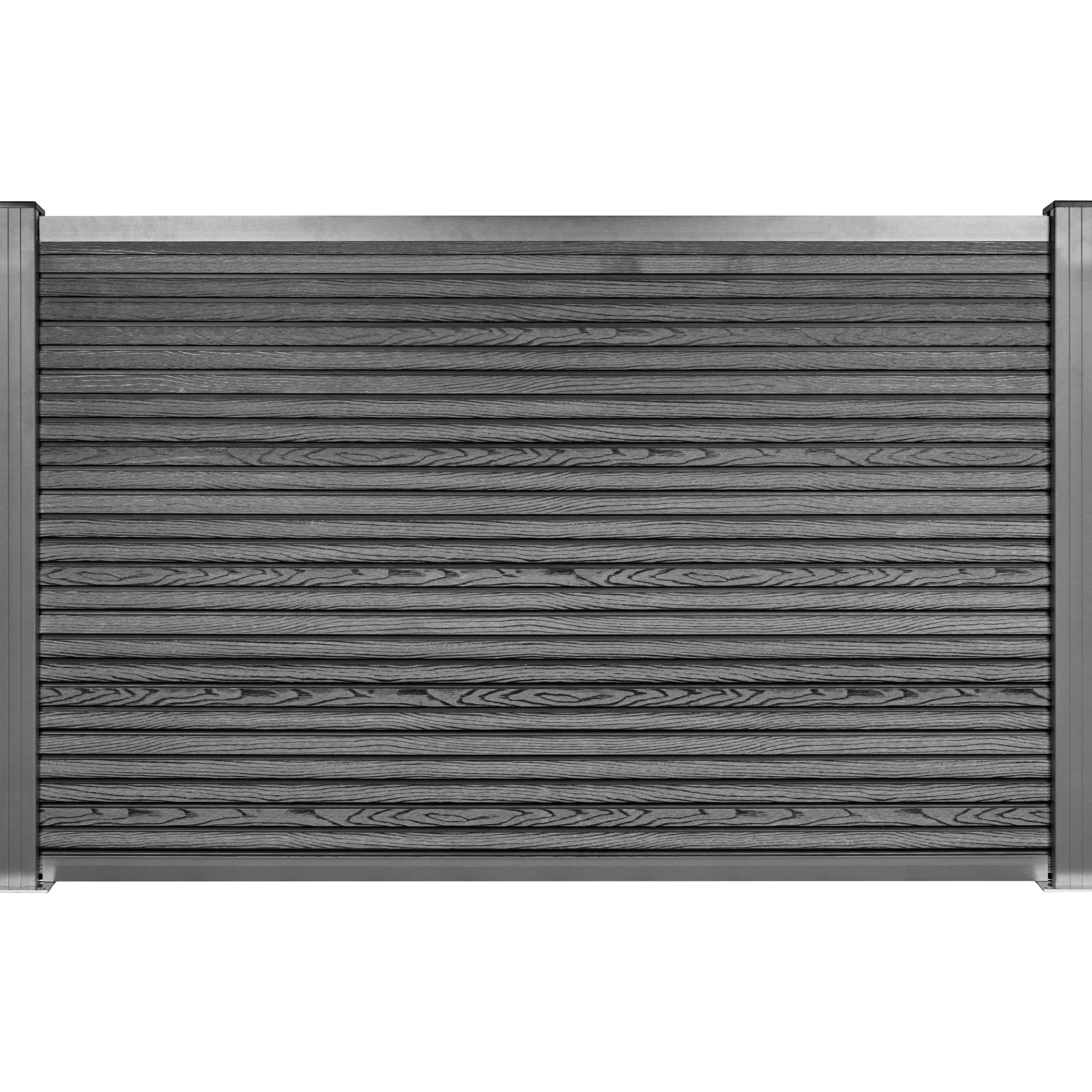 Komposithegn med 2 stolper 120cm antracitgrå/grå
