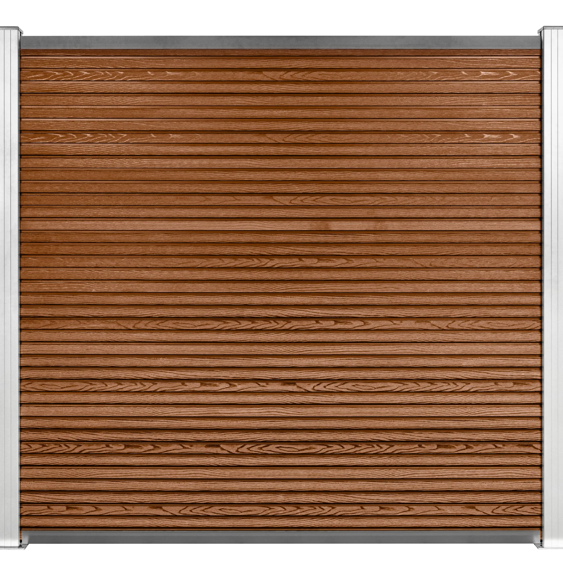 Komposithegn med 2 stolper 179x180cm brun/alu