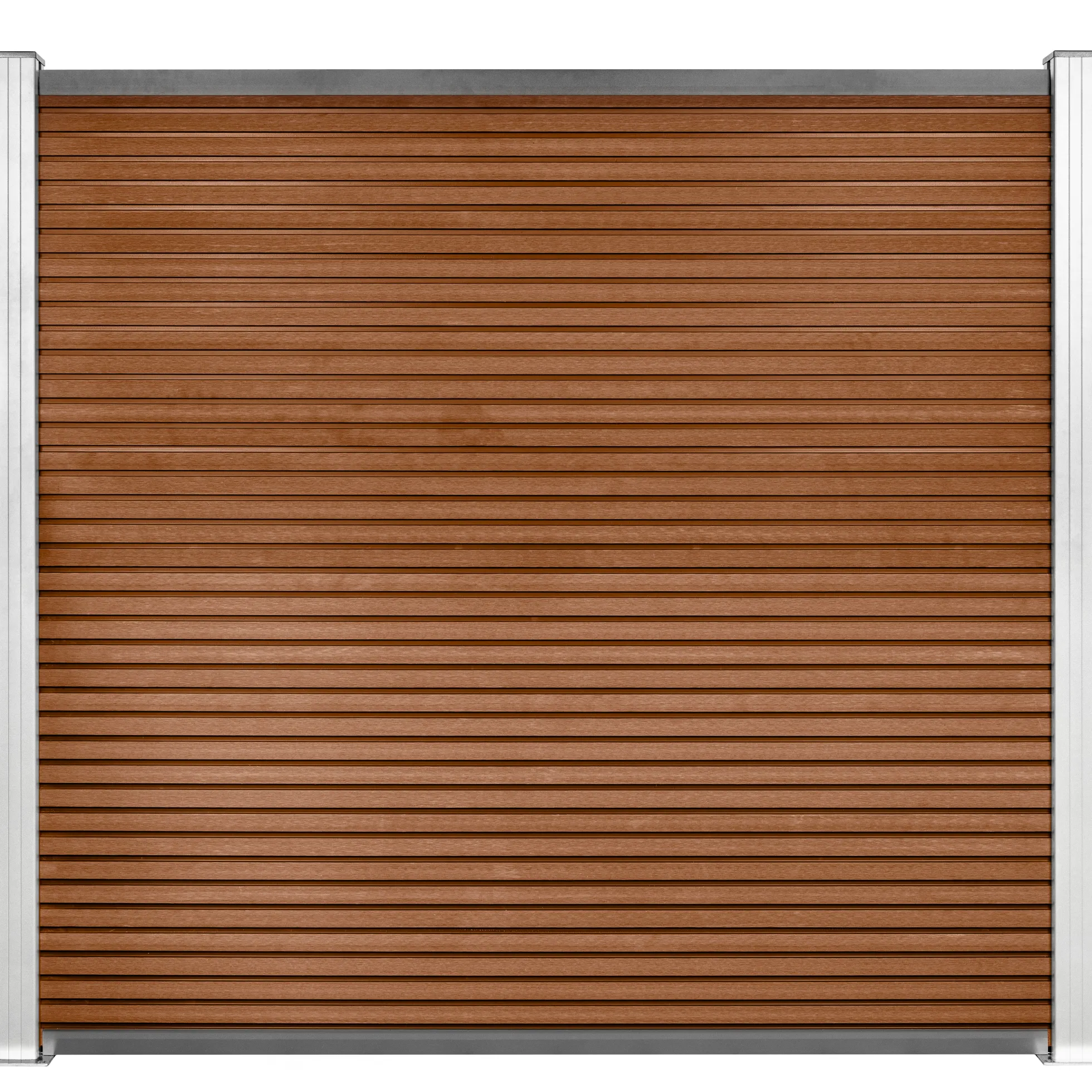 Komposithegn med 2 stolper 179x180cm brun/alu