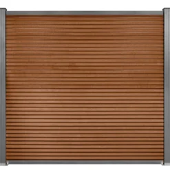 Komposithegn med 2 stolper 179x180cm brun/grå