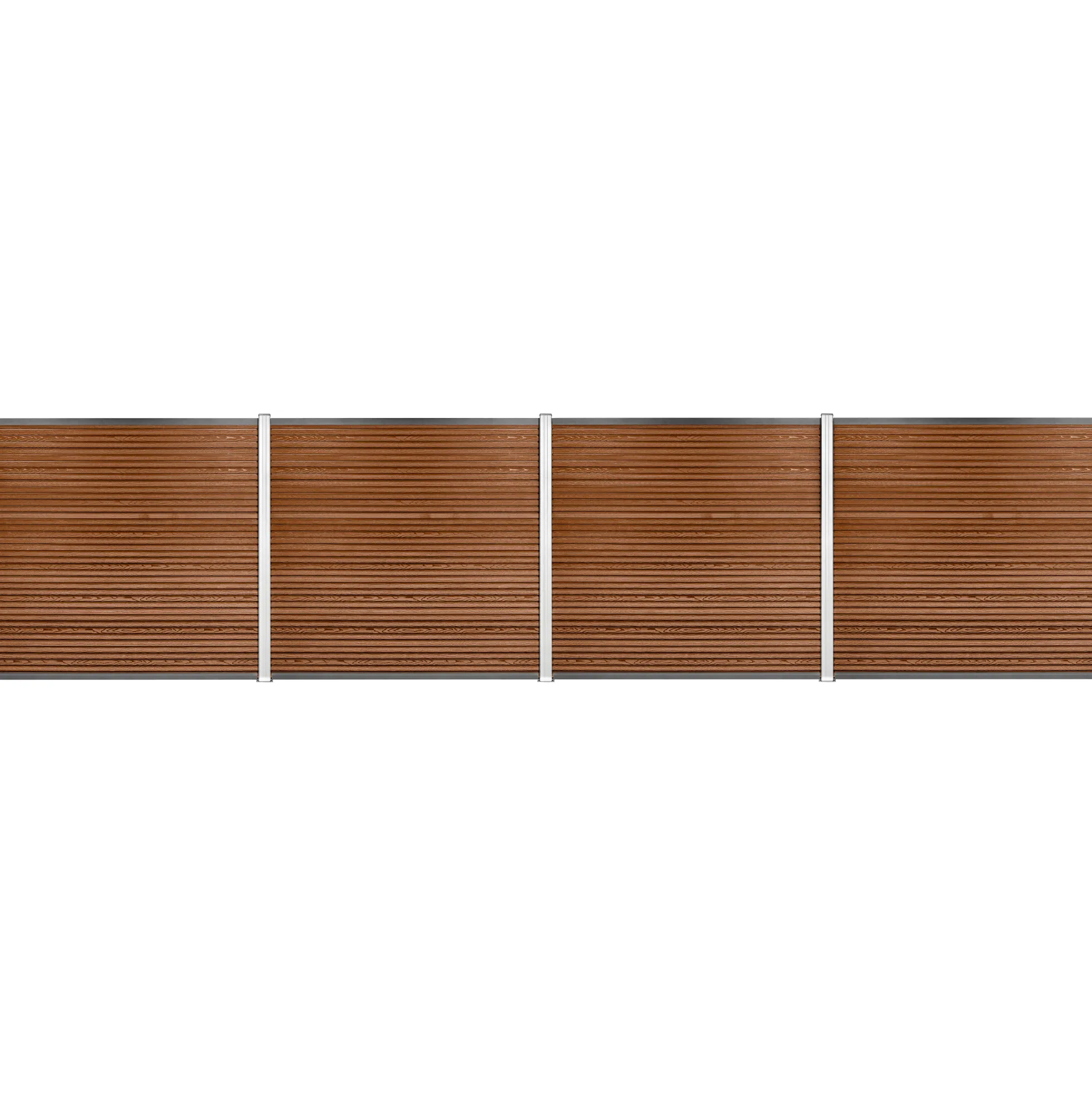 Komposithegnsæt 699x180cm brun/alu