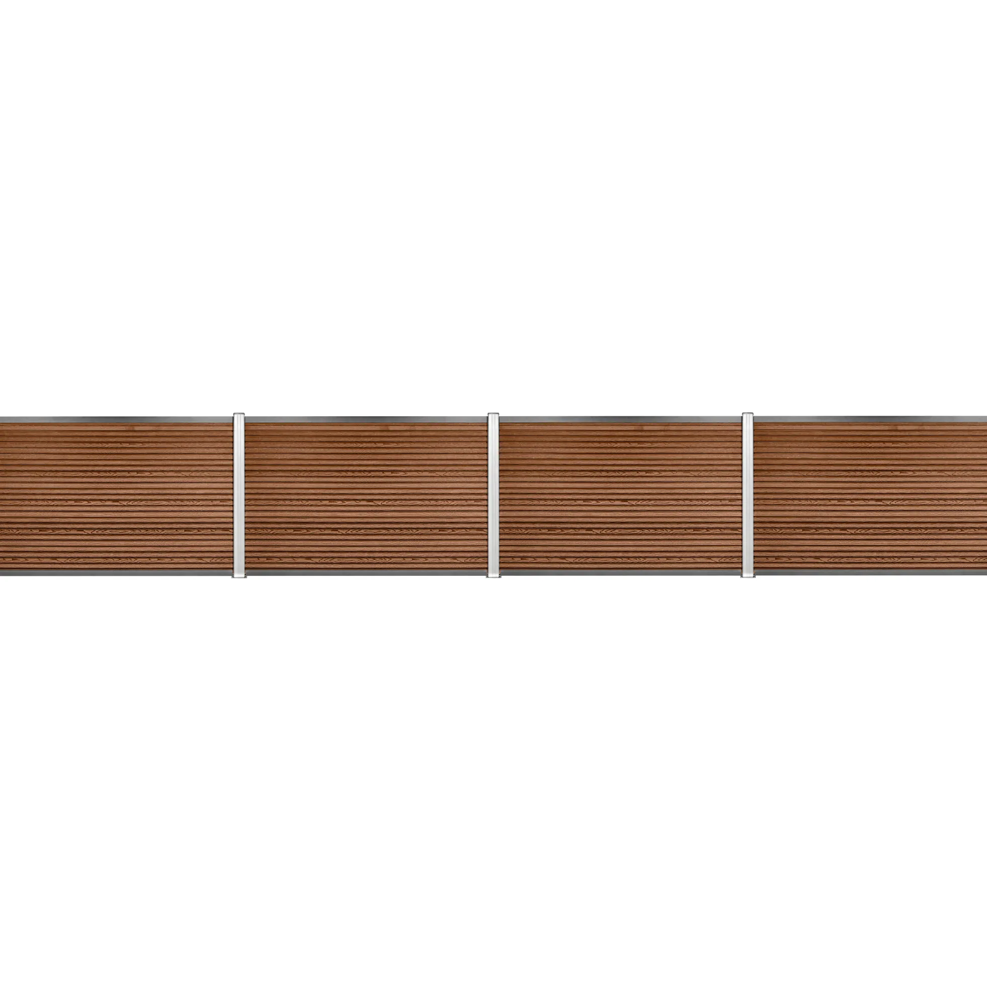 Komposithegnsæt 459x120cm brun/alu