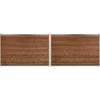 Komposithegnsæt 233x120cm brun/alu