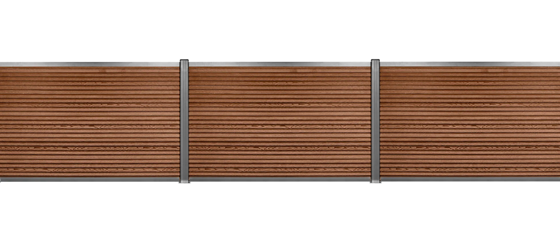 Komposithegnsæt 346x120cm brun/grå