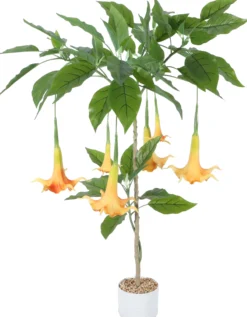 Kunstig Daturatræ orange 120 cm