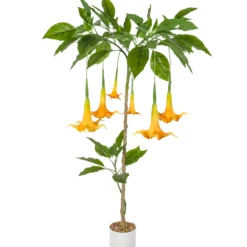 Kunstig Daturatræ orange 100 cm