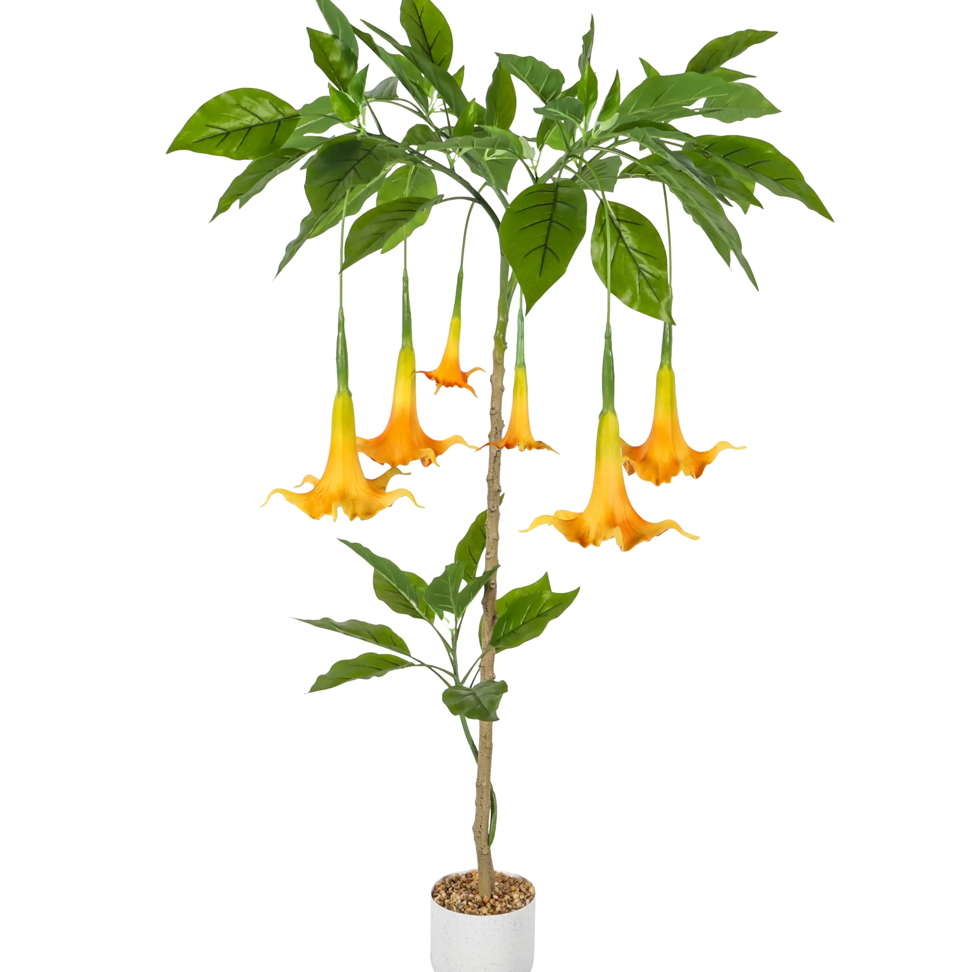 Kunstig Daturatræ orange 100 cm