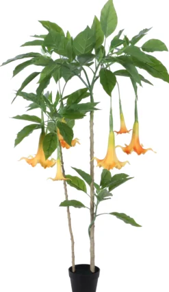Kunstig Daturatræ orange 140 cm