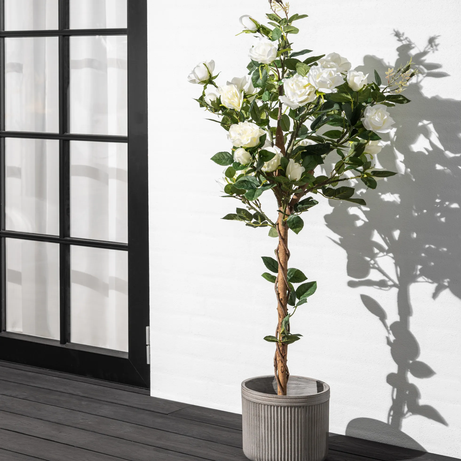 Kunstig Rosetræ hvid 120 cm
