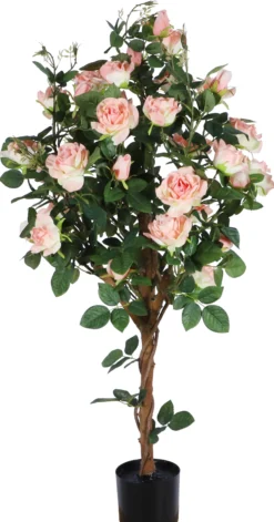 Kunstig Rosetræ lyserød 120 cm