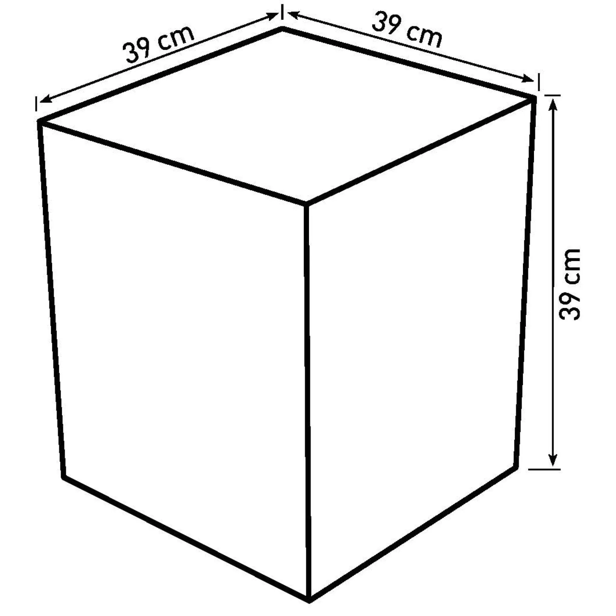 Kurv firkantet 39x39x39cm