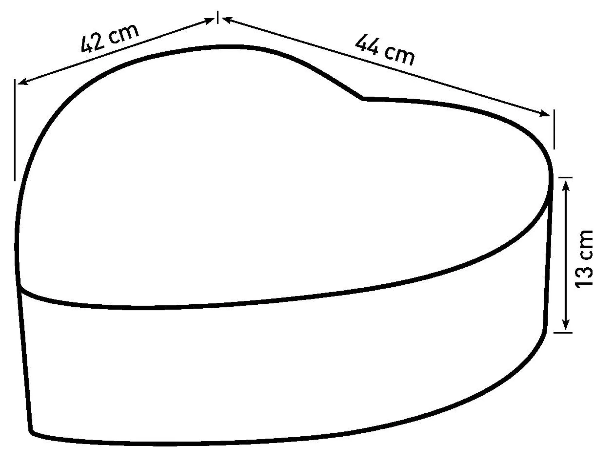 Kurv hjerteformet 42x44x13cm