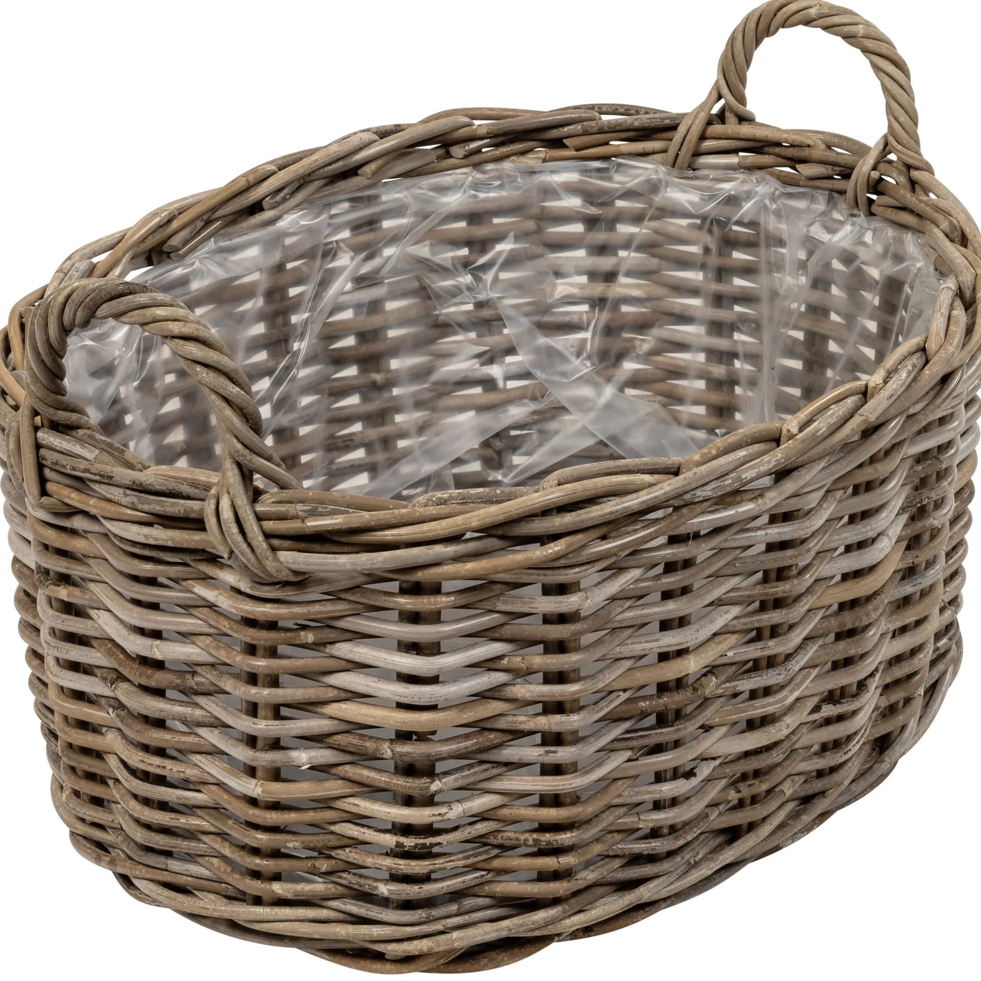 Kurv oval med håndtag 60x47x28cm