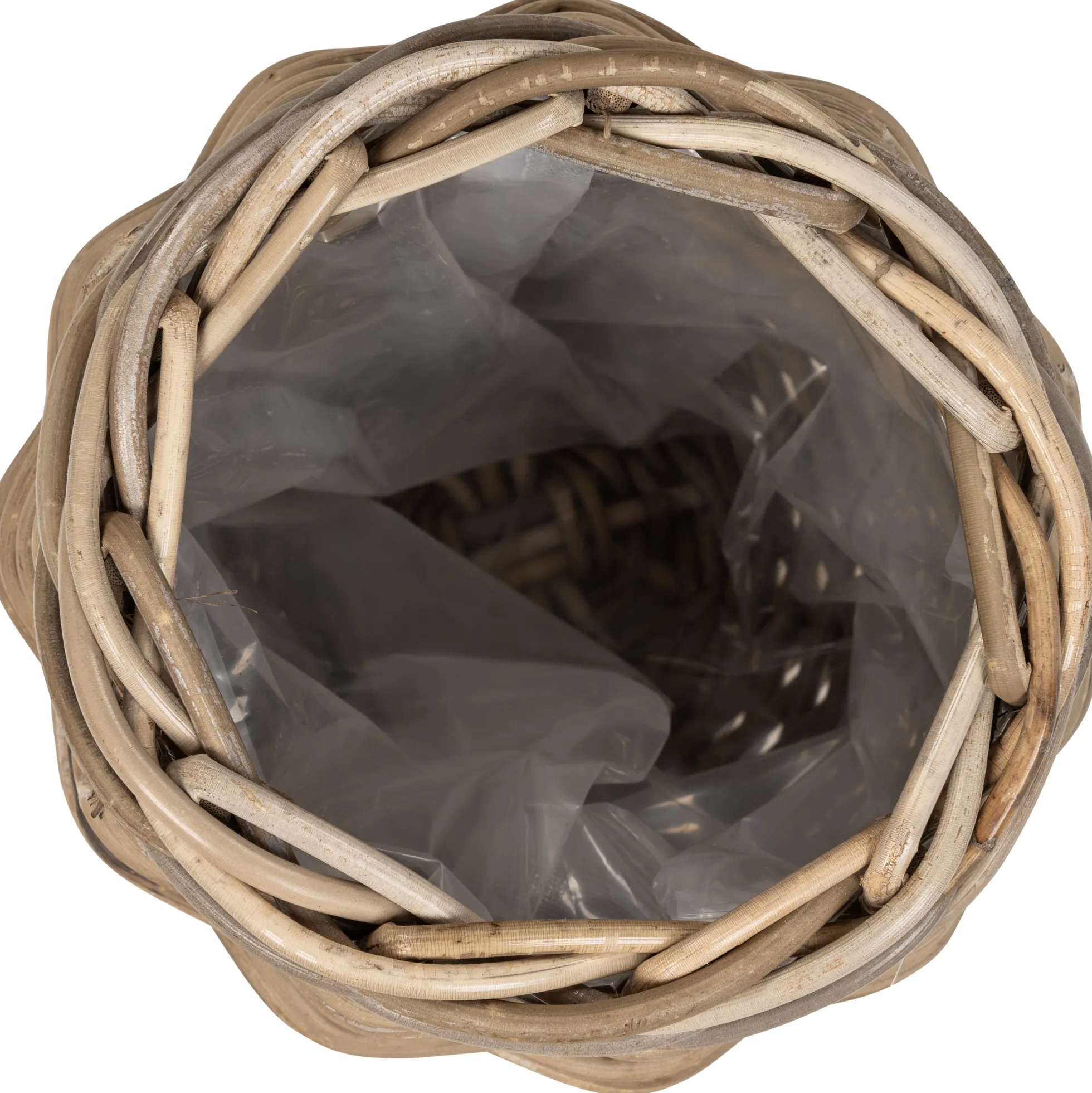 Kurv rund kubu rattan ø20x20cm