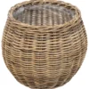 Kurv rund kubu rattan ø43x35cm
