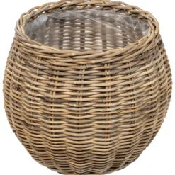 Kurv rund kubu rattan ø43x35cm