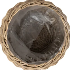 Kurv rund kubu rattan ø43x35cm