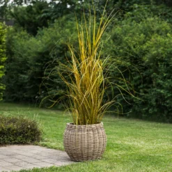 Kurv rund kubu rattan ø43x35cm