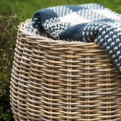 Kurv rund kubu rattan ø55x45cm