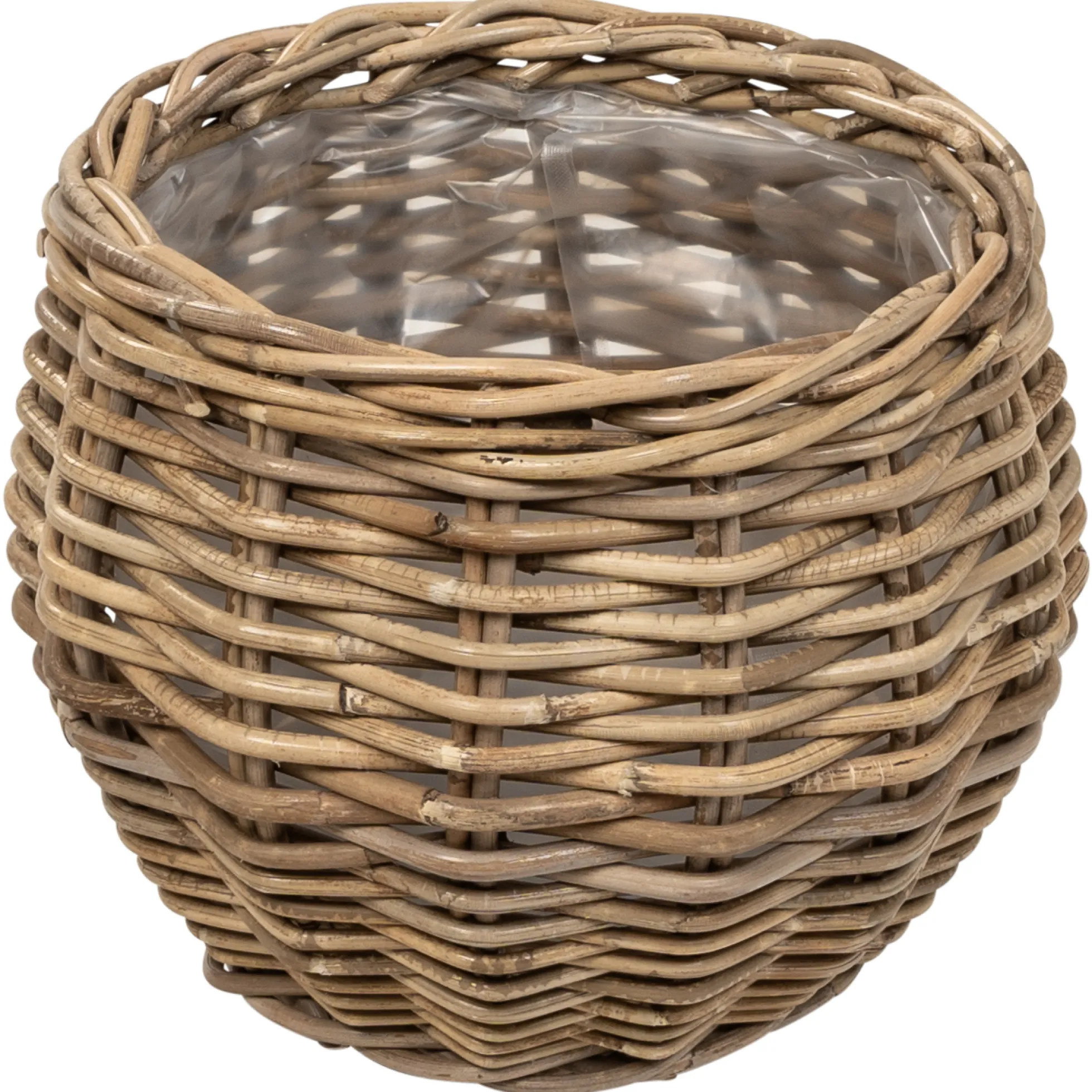 Kurv rund kubu rattan ø30x25cm